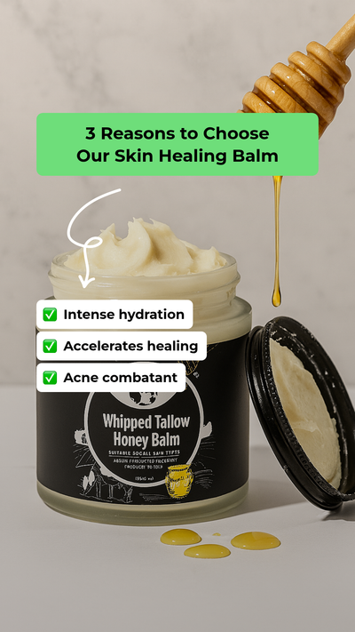 100% Organic Whipped Beef Tallow + Manuka Honey