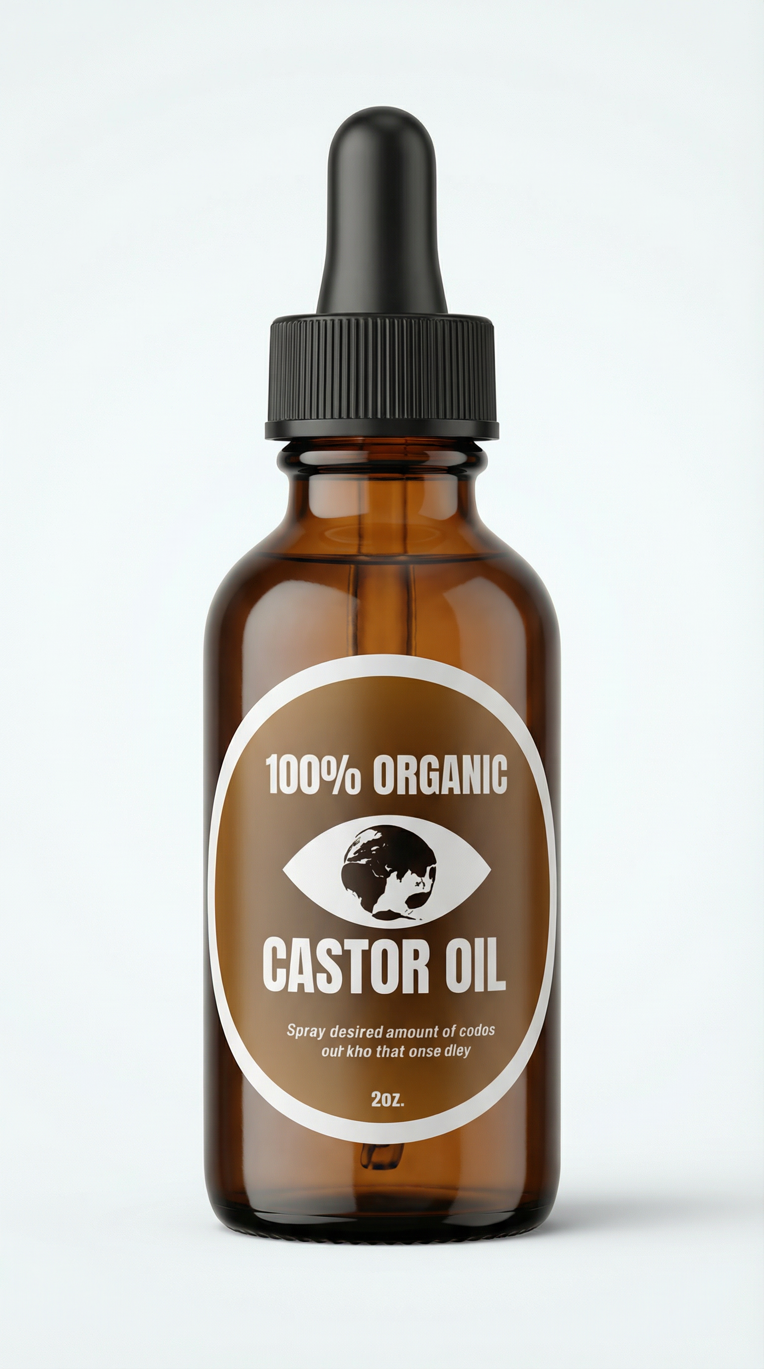 100% Real Organic Castor Oil (Grows Hair & Beard)